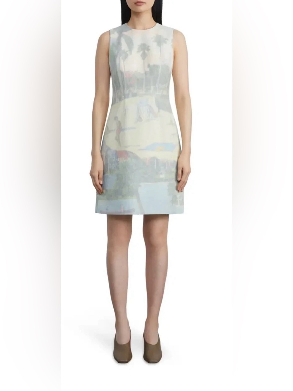 Lafayette 148 Harpson Postcard Print Sheath Dress Size 6 NWOT